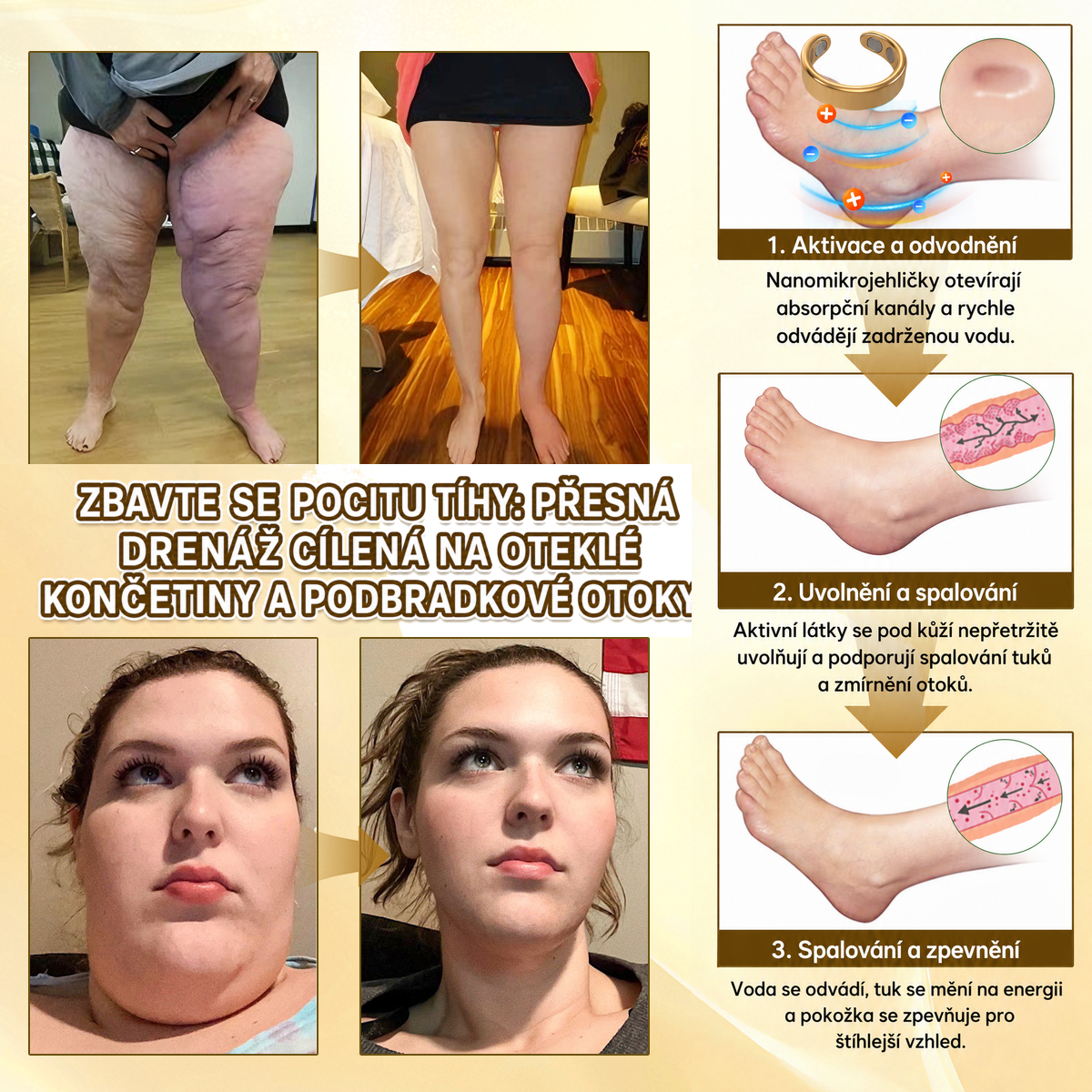 Resupe® Magnetický prsten pro podporu hubnutí a metabolismu: 3násobná aktivace metabolismu — stačí jen 30 minut denně pro podporu spalování tuků a lymfatického systému. Navíc přispívá k pohodlí kloubů, kvalitnějšímu spánku a lepší mentální svěžesti.
