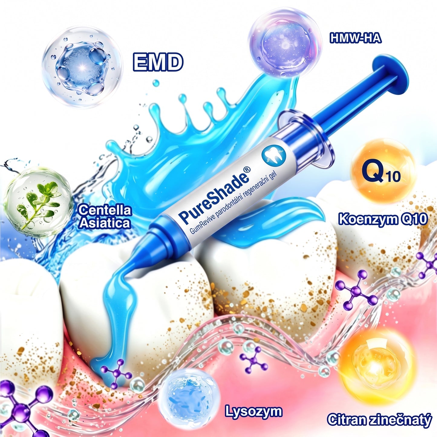 PureShade®👍🦷GumRevive regenerační gel na dásně – pro zdravější dásně a sebevědomější úsměv 👍