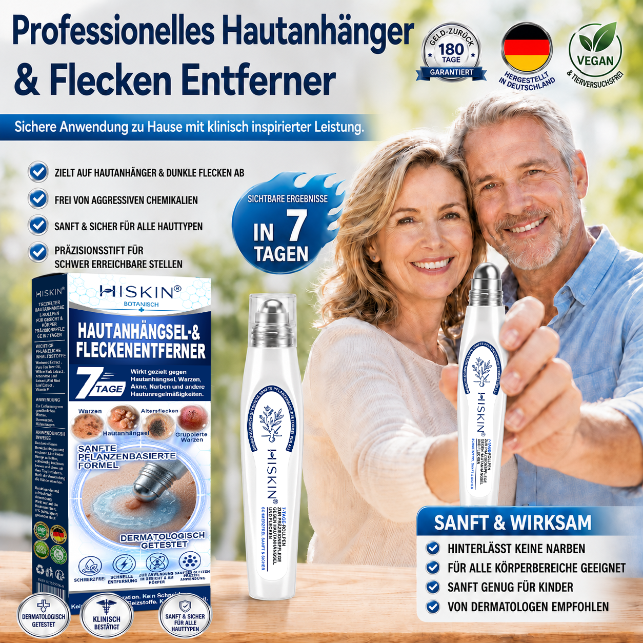 🇩🇪 𝐇𝐈𝐒𝐊𝐈𝐍®👩‍⚕️ 𝟕-𝐓𝐚𝐠𝐞-𝐇𝐚𝐮𝐭𝐚𝐧𝐡ä𝐧𝐠𝐬𝐞𝐥- & 𝐅𝐥𝐞𝐜𝐤𝐞𝐧𝐞𝐧𝐭𝐟𝐞𝐫𝐧𝐞𝐫 – 𝐅𝐨𝐫𝐭𝐬𝐜𝐡𝐫𝐢𝐭𝐭𝐥𝐢𝐜𝐡𝐞𝐫 𝐑𝐨𝐥𝐥-𝐨𝐧-𝐒𝐭𝐢𝐟𝐭 𝐳𝐮𝐫 𝐬𝐜𝐡𝐦𝐞𝐫𝐳𝐟𝐫𝐞𝐢𝐞𝐧 𝐮𝐧𝐝 𝐧𝐚𝐫𝐛𝐞𝐧𝐟𝐫𝐞𝐢𝐞𝐧 𝐄𝐧𝐭𝐟𝐞𝐫𝐧𝐮𝐧𝐠 𝐯𝐨𝐧 𝐇𝐚𝐮𝐭𝐮𝐧𝐫𝐞𝐢𝐧𝐡𝐞𝐢𝐭𝐞𝐧