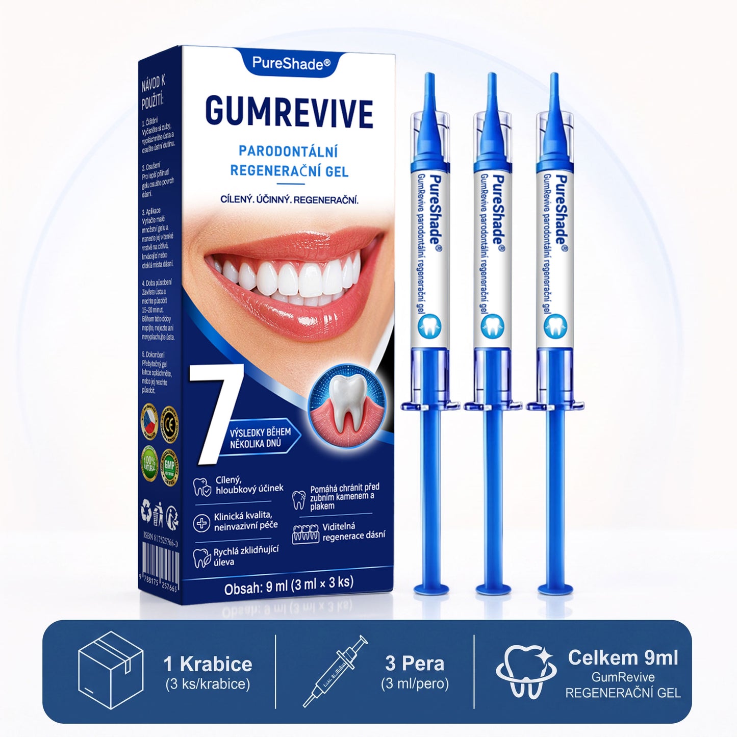 PureShade®👍🦷GumRevive regenerační gel na dásně – pro zdravější dásně a sebevědomější úsměv 👍