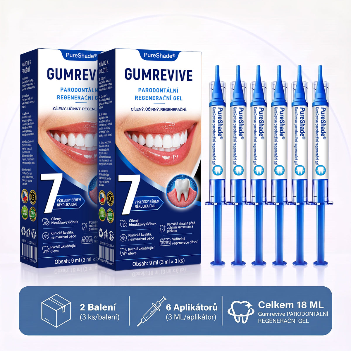 PureShade®👍🦷GumRevive regenerační gel na dásně – pro zdravější dásně a sebevědomější úsměv 👍