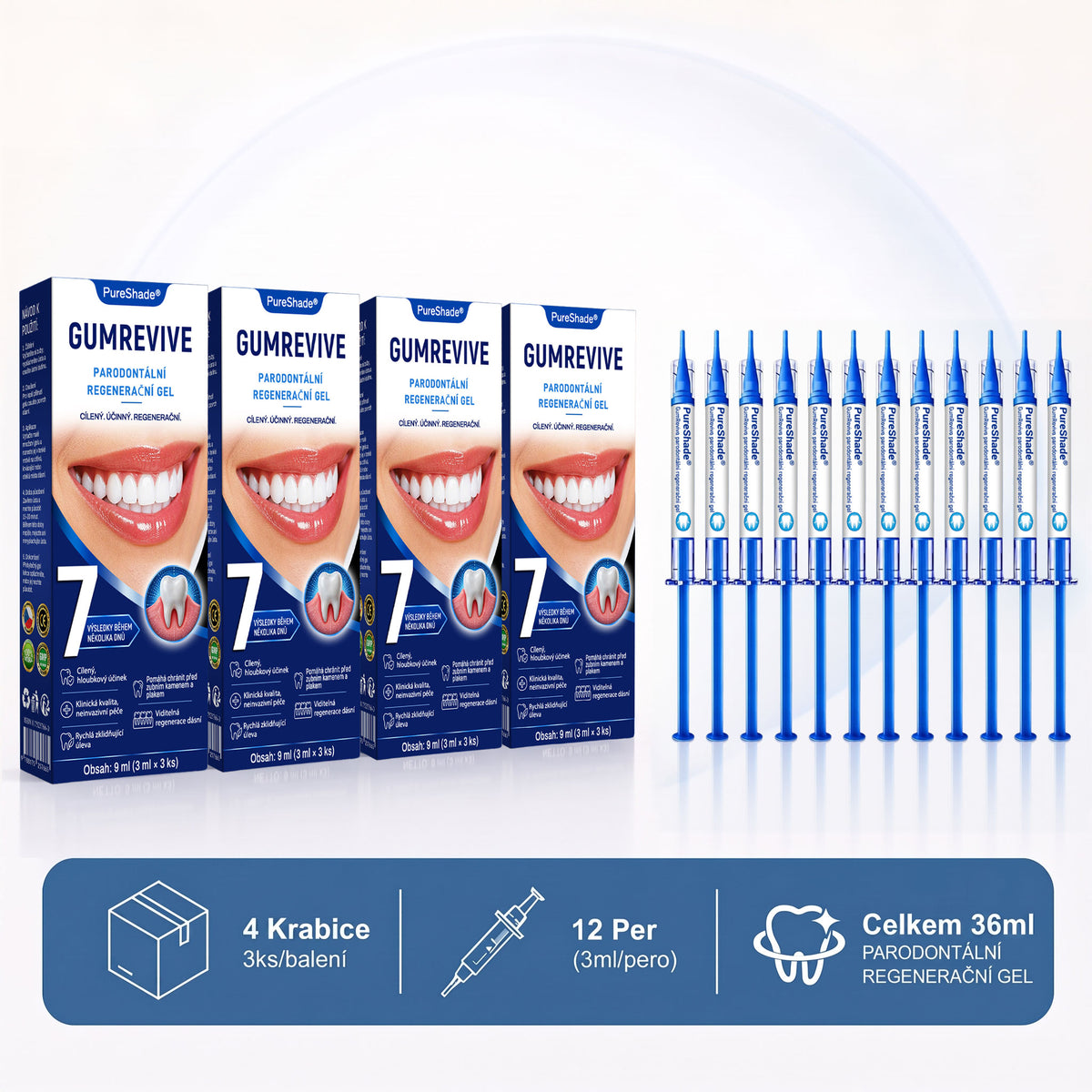 PureShade®👍🦷GumRevive regenerační gel na dásně – pro zdravější dásně a sebevědomější úsměv 👍