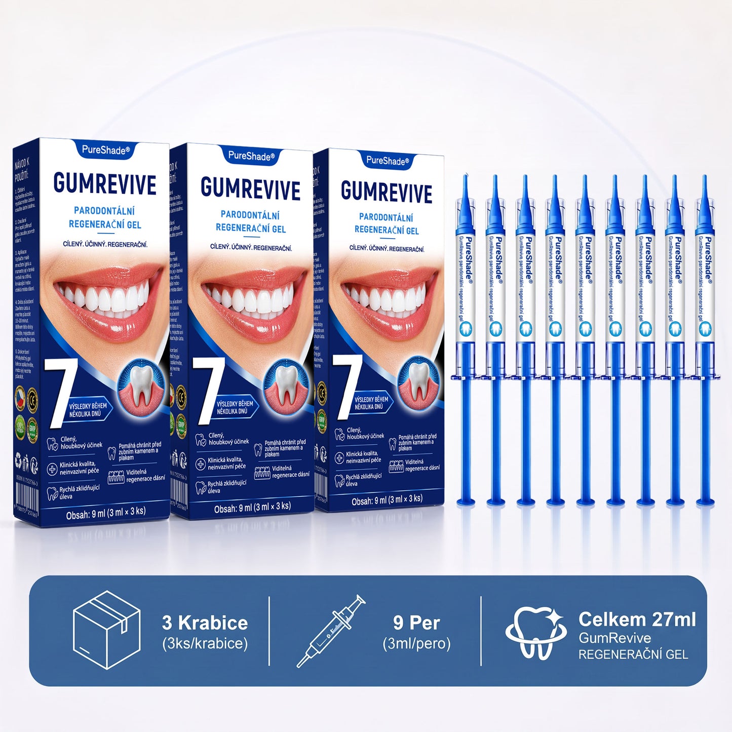 PureShade®👍🦷GumRevive regenerační gel na dásně – pro zdravější dásně a sebevědomější úsměv 👍