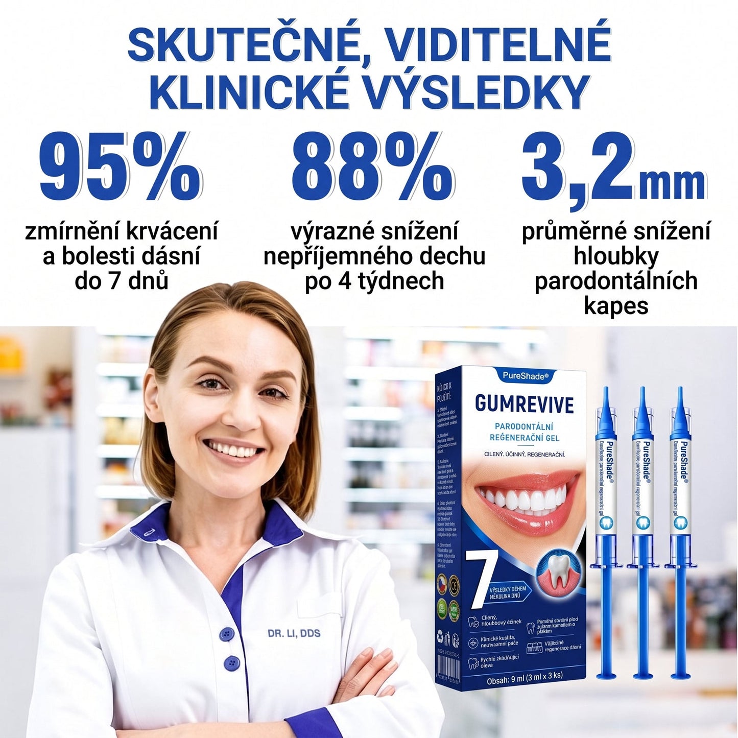 PureShade®👍🦷GumRevive regenerační gel na dásně – pro zdravější dásně a sebevědomější úsměv 👍