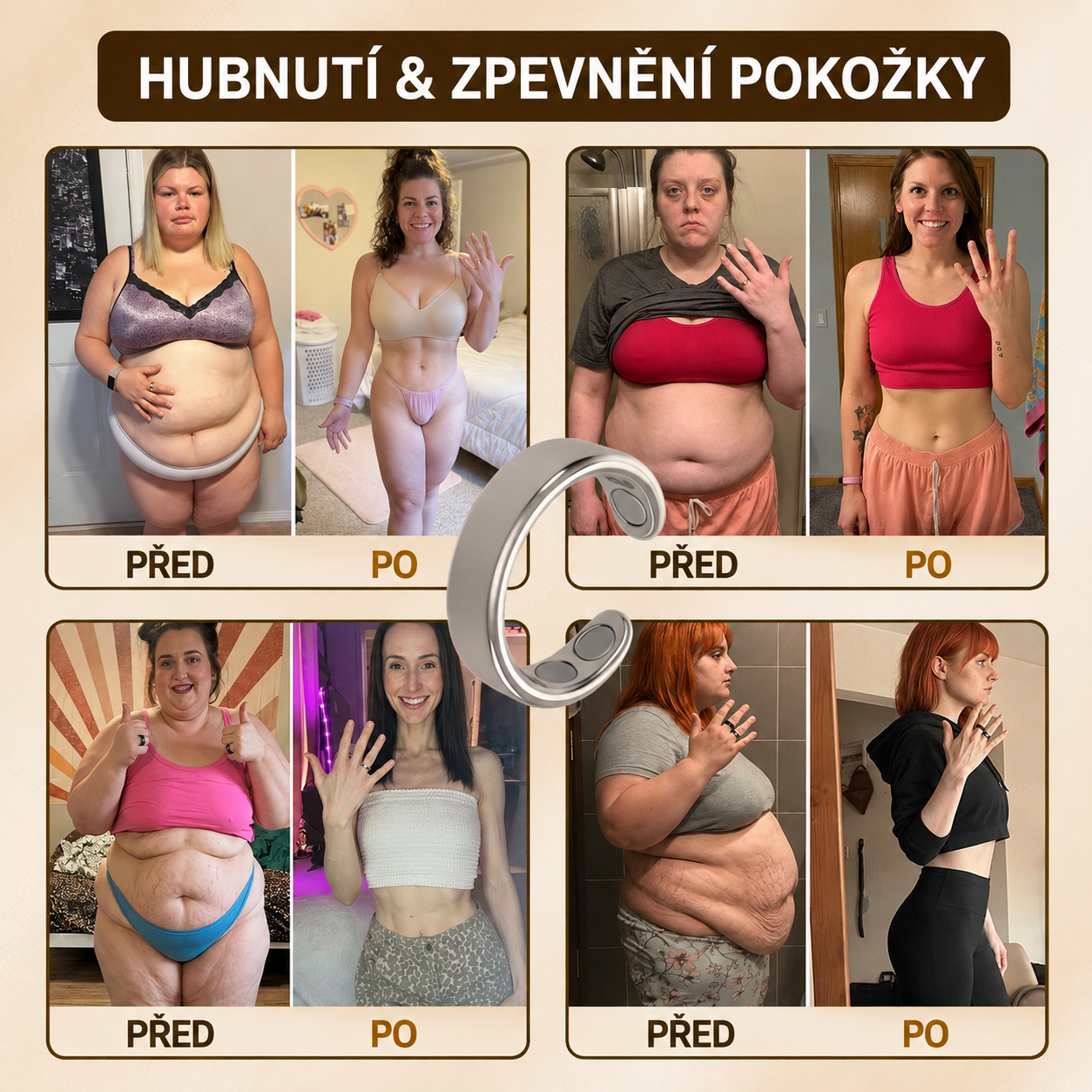 Resupe® Magnetický prsten pro podporu hubnutí a metabolismu: 3násobná aktivace metabolismu — stačí jen 30 minut denně pro podporu spalování tuků a lymfatického systému. Navíc přispívá k pohodlí kloubů, kvalitnějšímu spánku a lepší mentální svěžesti.